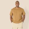 imageAmazon Essentials Mens RelaxedFit Heavyweight Cotton TShirtDark Tan