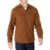imageAmazon Essentials Mens Flannel Shirts LongSleeve SlimFit TwoPocket PlaidToffee Brown