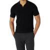 imageAmazon Essentials Mens RegularFit ShortSleeve Knit Polo SweaterBlack