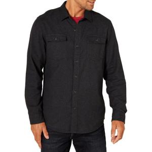 imageAmazon Essentials Mens Flannel Shirts LongSleeve SlimFit TwoPocket PlaidBlack