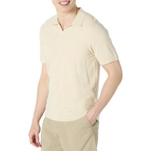 imageAmazon Essentials Mens RegularFit ShortSleeve Knit Polo SweaterSand Heather