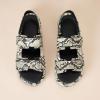imageAmazon Essentials Womens Adjustable Triple Strap Flat Platform SandalMulti Faux Snake Skin