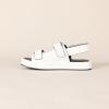 imageAmazon Essentials Womens Adjustable Triple Strap Flat Platform SandalWhite Faux Leather