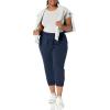 imageAmazon Essentials Womens Fleece Capri Jogger Sweatpant Available in Plus SizeNavy Heather