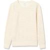 imageAmazon Essentials Womens Fleece Crewneck Sweatshirt Available in Plus SizeBeige Zebra Stripe Print