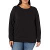 imageAmazon Essentials Womens Fleece Crewneck Sweatshirt Available in Plus SizeBlack Heather