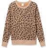 imageAmazon Essentials Womens Fleece Crewneck Sweatshirt Available in Plus SizeCamel Leopard Print