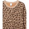 imageAmazon Essentials Womens Fleece Crewneck Sweatshirt Available in Plus SizeCamel Leopard Print