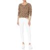 imageAmazon Essentials Womens Fleece Crewneck Sweatshirt Available in Plus SizeCamel Leopard Print