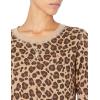 imageAmazon Essentials Womens Fleece Crewneck Sweatshirt Available in Plus SizeCamel Leopard Print