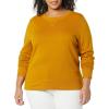 imageAmazon Essentials Womens Fleece Crewneck Sweatshirt Available in Plus SizeMustard Yellow