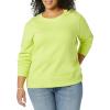imageAmazon Essentials Womens Fleece Crewneck Sweatshirt Available in Plus SizeNeon Lime Green