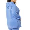 imageAmazon Essentials Womens Fleece Hooded Tunic SweatshirtBlue