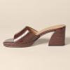 imageAmazon Essentials Womens Platform Mule SandalsBrown Faux Crocodile
