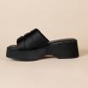 imageAmazon Essentials Womens Platform Slide On SandalBlack Satin