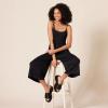 imageAmazon Essentials Womens Platform Slide On SandalBlack Satin