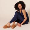 imageAmazon Essentials Womens Platform Slide On SandalTan Microsuede
