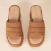 imageAmazon Essentials Womens Platform Slide On SandalTan Microsuede