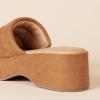 imageAmazon Essentials Womens Platform Slide On SandalTan Microsuede