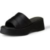 imageAmazon Essentials Womens Platform Slide On SandalBlack Satin