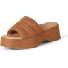 imageAmazon Essentials Womens Platform Slide On SandalTan Microsuede