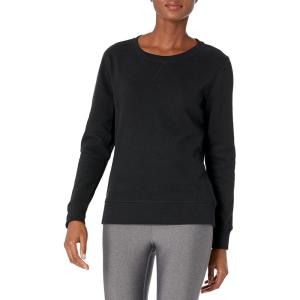imageAmazon Essentials Womens Fleece Crewneck Sweatshirt Available in Plus SizeBlack Heather