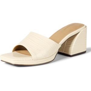 imageAmazon Essentials Womens Platform Mule SandalsCream Faux Crocodile