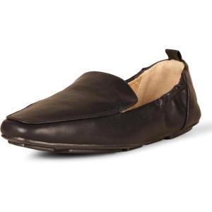 imageAmazon Essentials Womens Square Toe Soft Slip on LoaferBlack Faux Leather