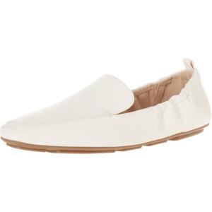 imageAmazon Essentials Womens Square Toe Soft Slip on LoaferEcru Faux Leather
