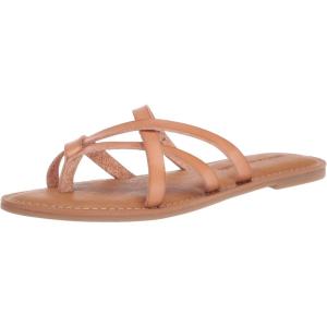 imageAmazon Essentials Womens Strappy Slide Flat SandalLight Tan