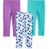imageAmazon Essentials Girls and Toddlers Cropped Capri Leggings Previously Spotted Zebra MultipacksAqua GreenLavenderMermaid