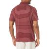 imageAmazon Essentials Mens Golf Polo Shirt Short Sleeve Dri Fit SlimFit QuickDryBurgundy Stripe