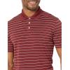 imageAmazon Essentials Mens Golf Polo Shirt Short Sleeve Dri Fit SlimFit QuickDryBurgundy Stripe