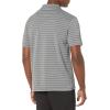 imageAmazon Essentials Mens Golf Polo Shirt Short Sleeve Dri Fit SlimFit QuickDryMedium Grey Heather Stripe
