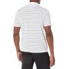imageAmazon Essentials Mens Golf Polo Shirt Short Sleeve Dri Fit SlimFit QuickDryWhite Stripe