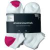 imageAmazon Essentials Womens Cotton NoShow Socks Lightly Cushioned 10 PairsWhite
