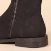 imageAmazon Essentials Womens Exterior Zip Flat Ankle BootBlack Faux Suede