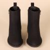 imageAmazon Essentials Womens Exterior Zip Flat Ankle BootBlack Faux Suede