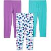 imageAmazon Essentials Girls and Toddlers Cropped Capri Leggings Previously Spotted Zebra MultipacksAqua GreenLavenderMermaid