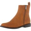 imageAmazon Essentials Womens Exterior Zip Flat Ankle BootTan Faux Suede