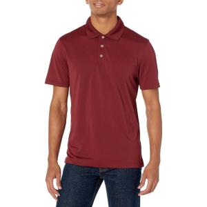 imageAmazon Essentials Mens Golf Polo Shirt Short Sleeve Dri Fit SlimFit QuickDryBurgundy