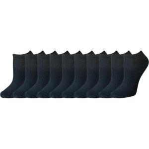 imageAmazon Essentials Womens Cotton NoShow Socks Lightly Cushioned 10 PairsBlack