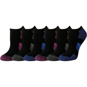imageAmazon Essentials Womens Performance Comfortable Cotton Cushioned Breathable Athletic NoShow Sports Socks 6 PairsBlack
