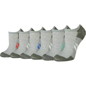 imageAmazon Essentials Womens Performance Comfortable Cotton Cushioned Breathable Athletic NoShow Sports Socks 6 PairsGrey Heather