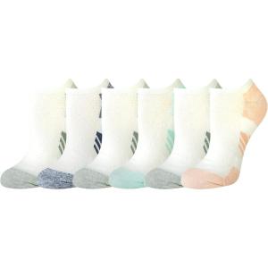 imageAmazon Essentials Womens Performance Comfortable Cotton Cushioned Breathable Athletic NoShow Sports Socks 6 PairsWhite