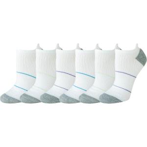 imageAmazon Essentials Womens Socks Performance Zone Cushion Athletic Tab 6 PairsWhite