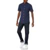 imageAmazon Essentials Mens ButtonUp Shirts  SlimFit ShortSleeve Pocket Oxford  Comfort and StyleNavy