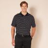 imageAmazon Essentials Mens Golf Polo Shirt Quick Dry Short SleeveBlack White Pinstripe