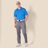 imageAmazon Essentials Mens Golf Polo Shirt Quick Dry Short SleeveRoyal Blue White Mini Stripe