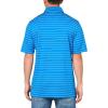 imageAmazon Essentials Mens Golf Polo Shirt Quick Dry Short SleeveRoyal Blue White Mini Stripe